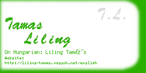 tamas liling business card